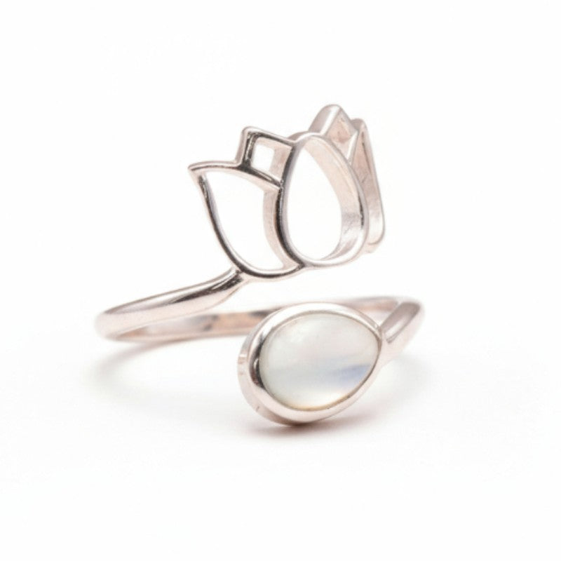 Bague réglable Aigue-Marine Brésil AA argent 925