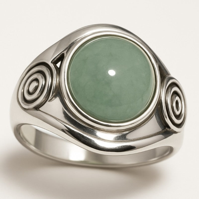 Bague aventurine verte Brésil AA argent 925