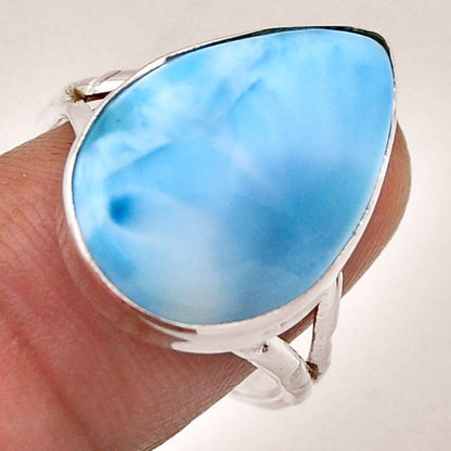 Bague larimar AA argent 925 Taille 57