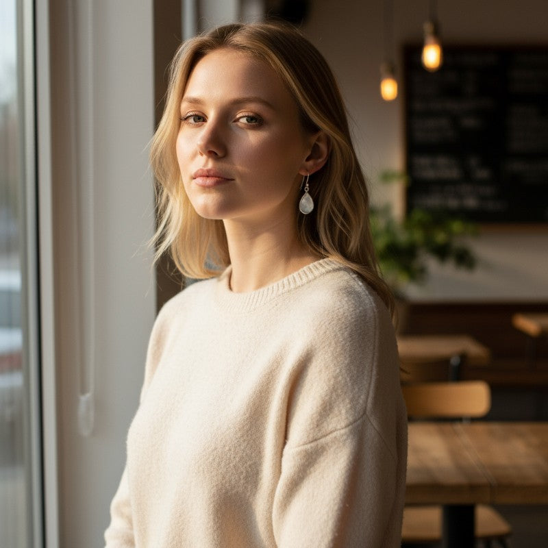 Pendientes aguamarina Brasil AA plata 925