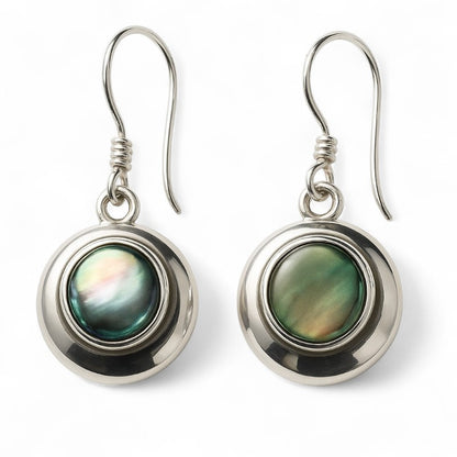 Pendientes de nácar multicolor de plata 925
