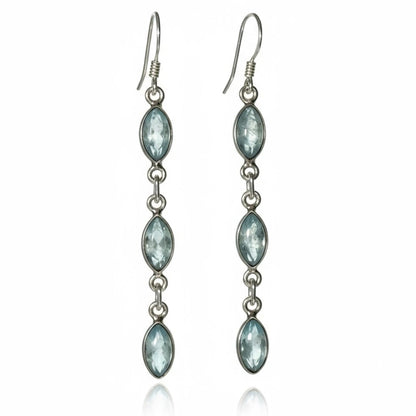 Pendientes de apatita verde plata 925