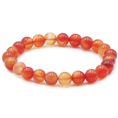 Bracelet cornaline naturelle Brésil A (boules de 7-8mm)