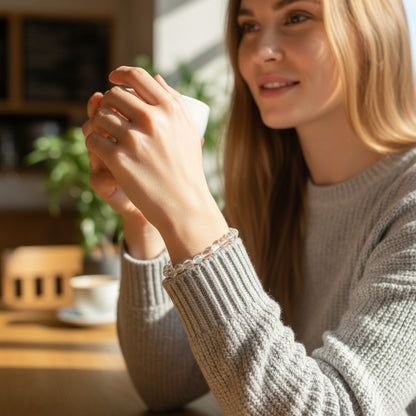 Rock crystal bracelet Brazil A (grains 5-7mm)