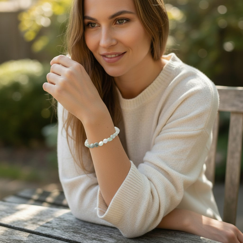 Bracelet jade de Birmanie A (grains 5-7mm)