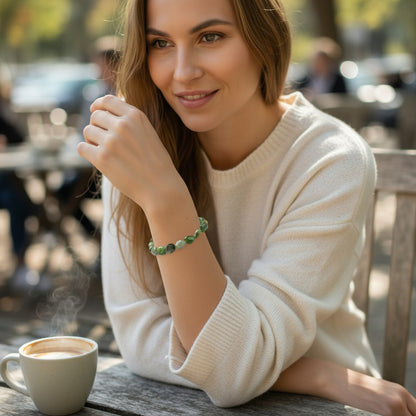 Nephrite jade bracelet Canada (5-7mm grains)