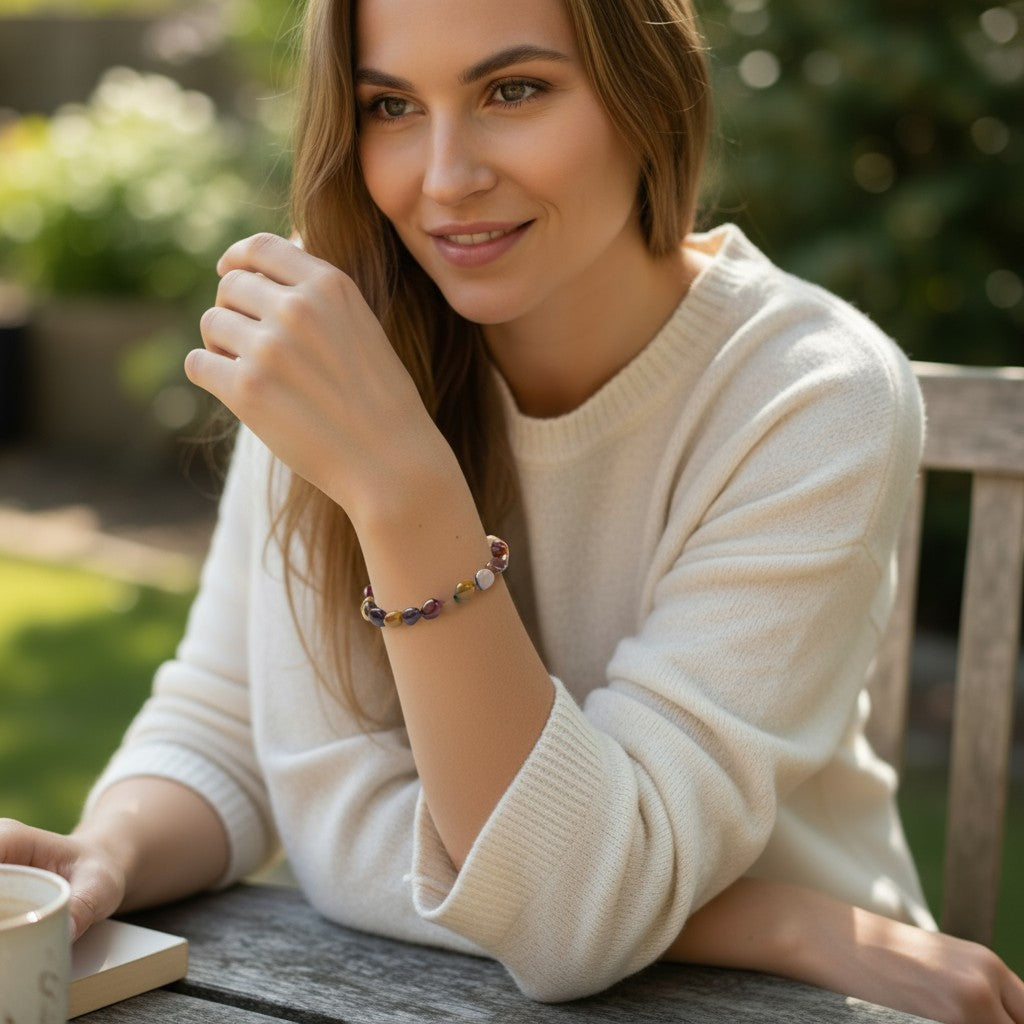 Mokaite jasper bracelet Australia A (grains 5-7mm)