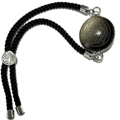 Bracelet obsidienne dorée Mexique AA (fleur de vie)