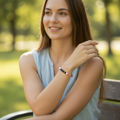 Pulsera 7 chakras modelo 4 A (bolas 7-8mm)