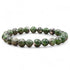 Bracelet diopside Vert sur gangue Etats-Unis AA (boules 8,5-9,5mm)