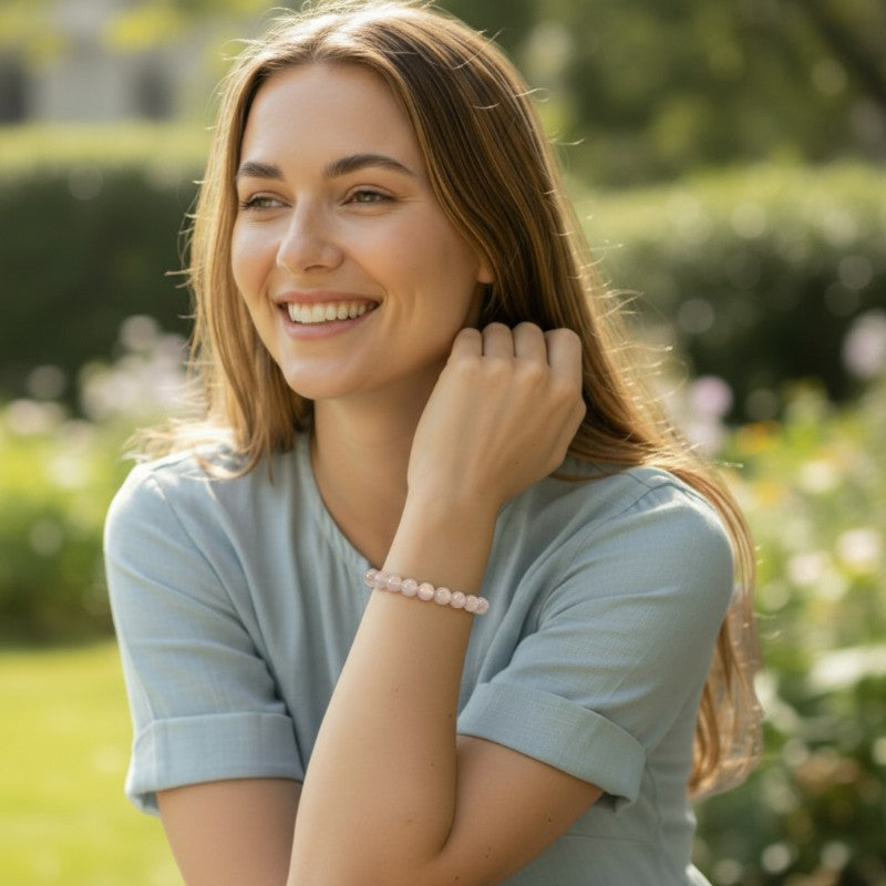 Botswana A gray agate bracelet (5-6mm balls)