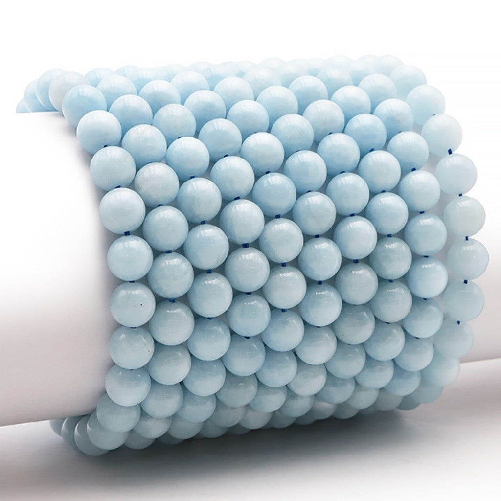 Aquamarine bracelet Namibia A (7-8mm beads)