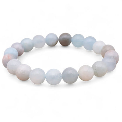 Bracelet aigue marine multicolore Brésil A (boules de 10mm)