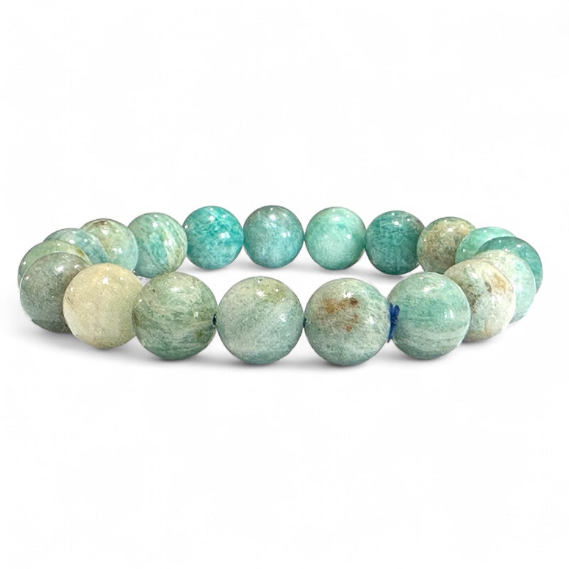 Bracelet amazonite Pérou AB (boules 10mm)