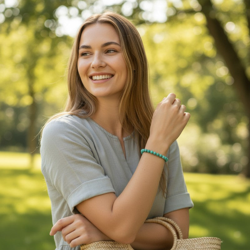 Amazonite bracelet Russia AA (5-6mm balls)