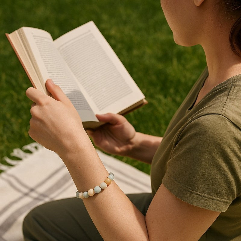Amazonite bracelet Peru AA (7-8mm balls)
