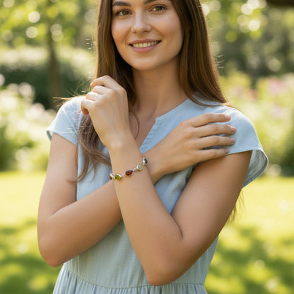 Pulsera Ámbar coñac Lituania AA plata 925