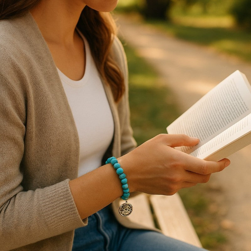 Bracelet arbre de vie turquenite A (boules 7-8mm)
