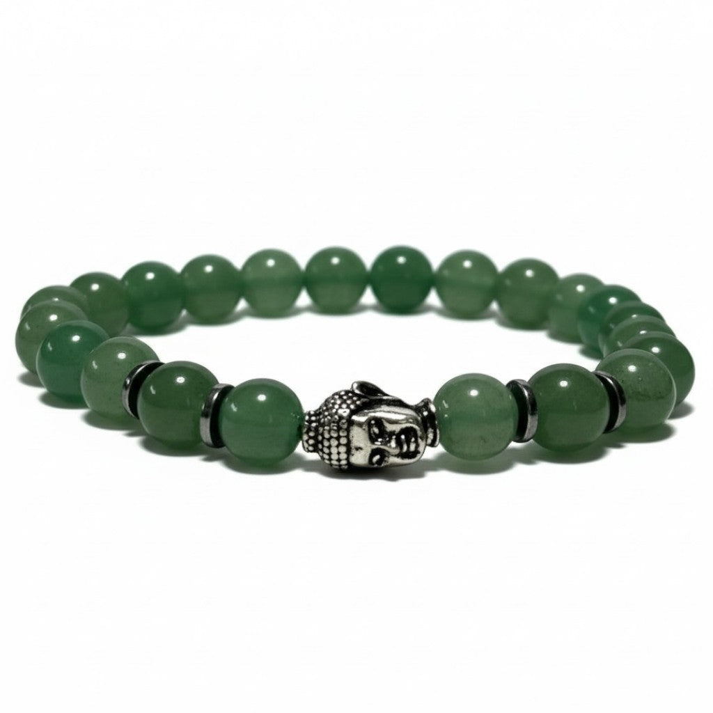 Pulsera de aventurina verde de Brasil A (cuentas de 7-8 mm)