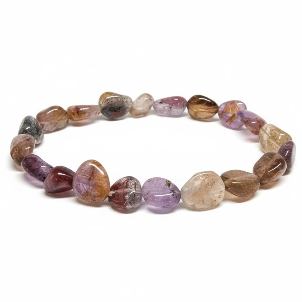 Bracelet cacoxénite Brésil AA (pierres roulées)