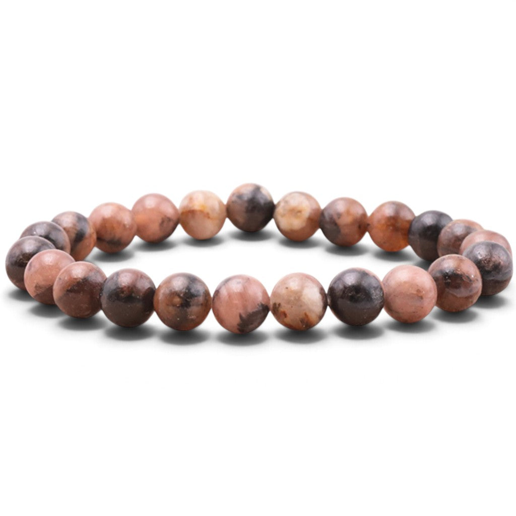 Bracelet chiastolite Chine AA (boules 7-8mm)