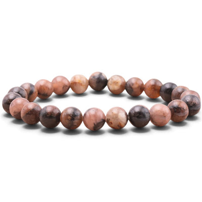 Bracelet chiastolite Chine AA (boules 7-8mm)