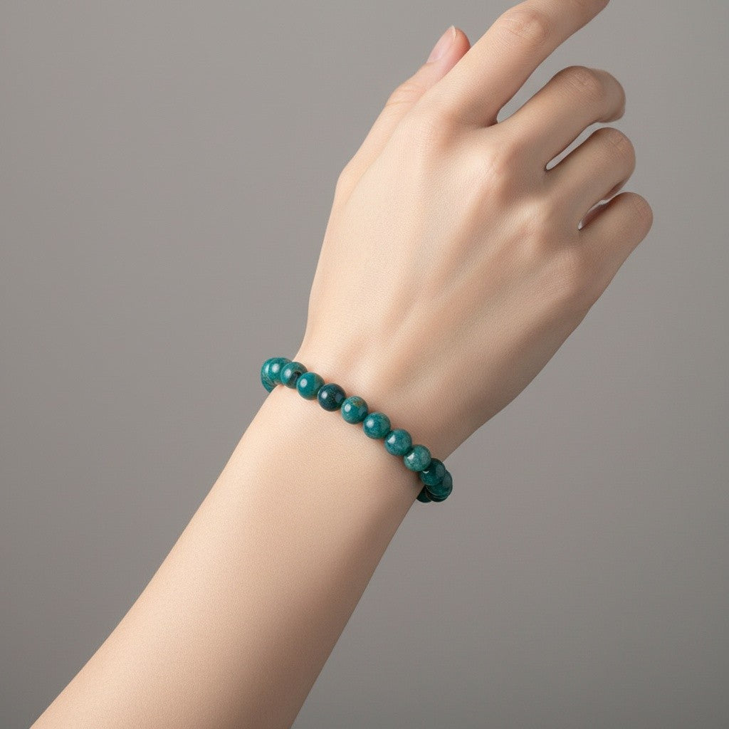 Pulsera Crisocola Perú AA (bolas 5-6mm)