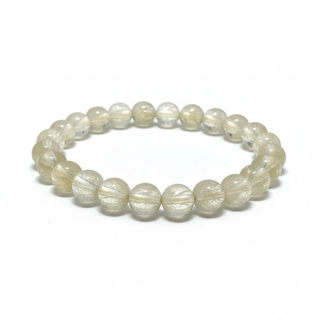 Pulsera de citrino natural de Madagascar AA (bolas de 7-8 mm)