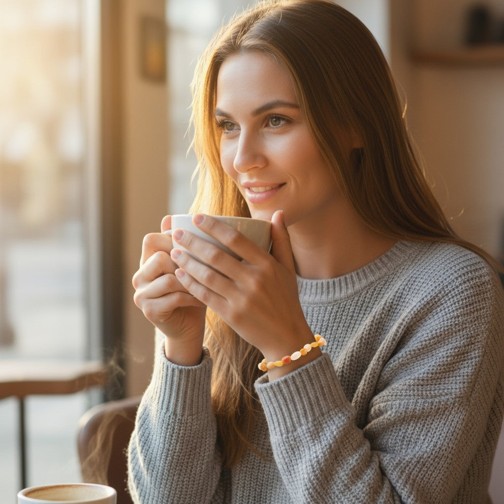 Bracelet aventurine jaune Brésil A grains 5-7mm