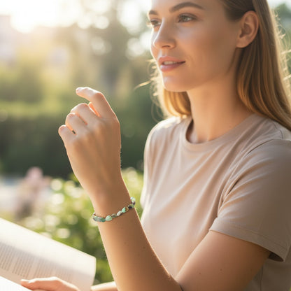 Australia A chrysoprase bracelet (grains 5-7mm)