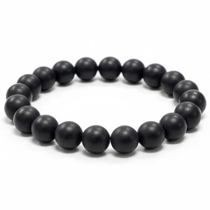 Pulsera de hombre: ónix esmerilado A (bolas de 10 mm)