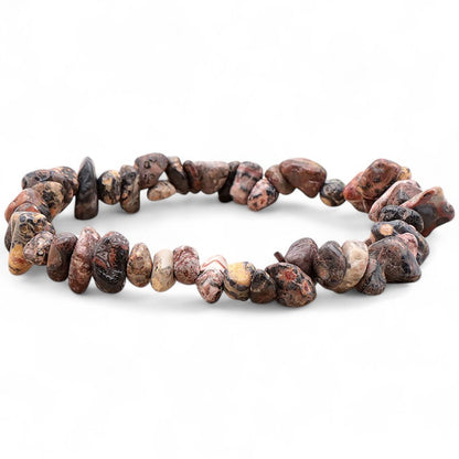 Pulsera de jaspe leopardo Brasil AB (perlas barrocas)