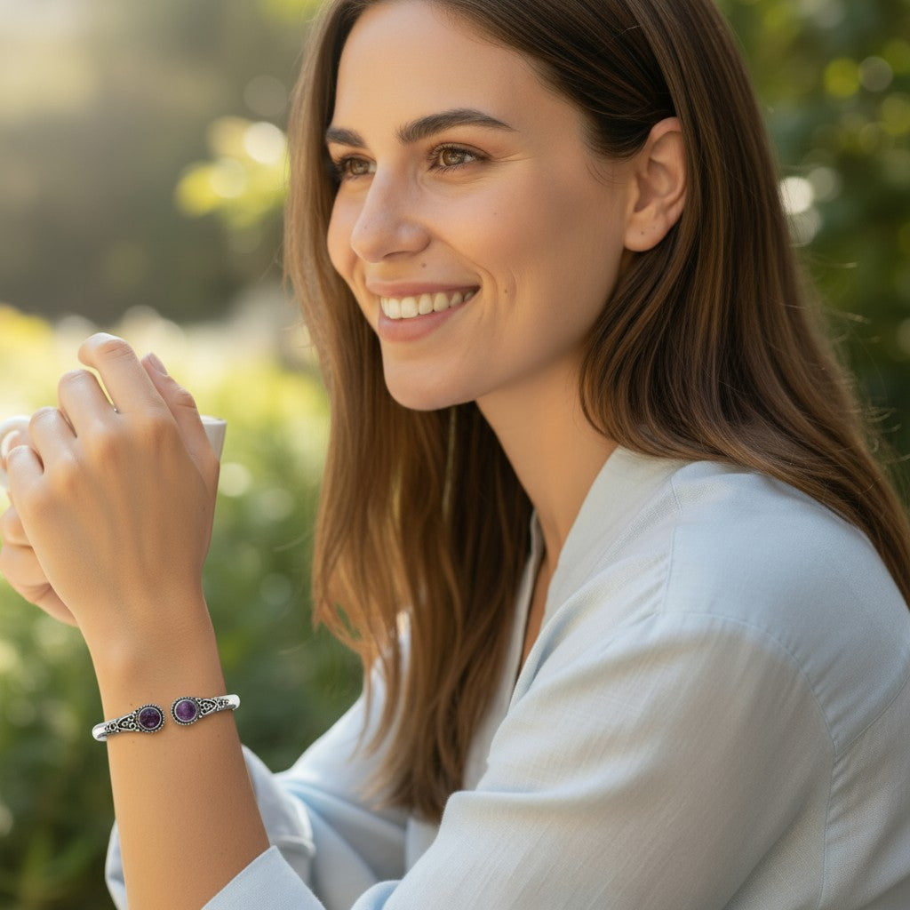 Uruguay A+ amethyst bracelet (10mm balls)