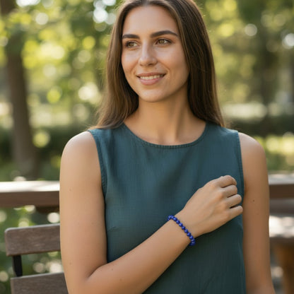 Lapis lazuli bracelet Afghanistan AA (7-8mm balls)