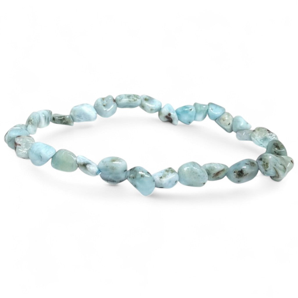 Bracelet larimar République Dominicaine A (grains 5-7mm)