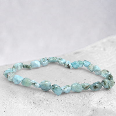 Pulsera Larimar República Dominicana AB (granos 5-7mm)