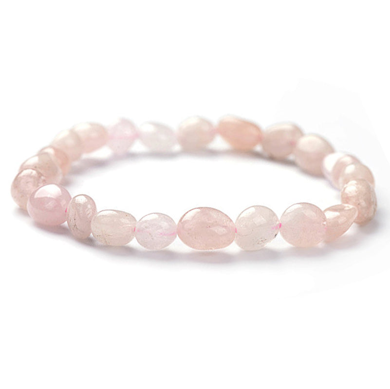 Pulsera de Morganita (berilo rosa) Brasil Con granos 5-7mm