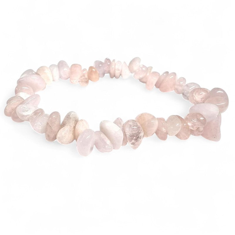 Bracelet morganite (béryl rose) Brésil A+ (perles baroques)
