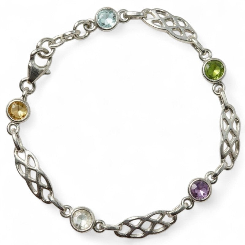 India AA 925 silver multi-stone bracelet
