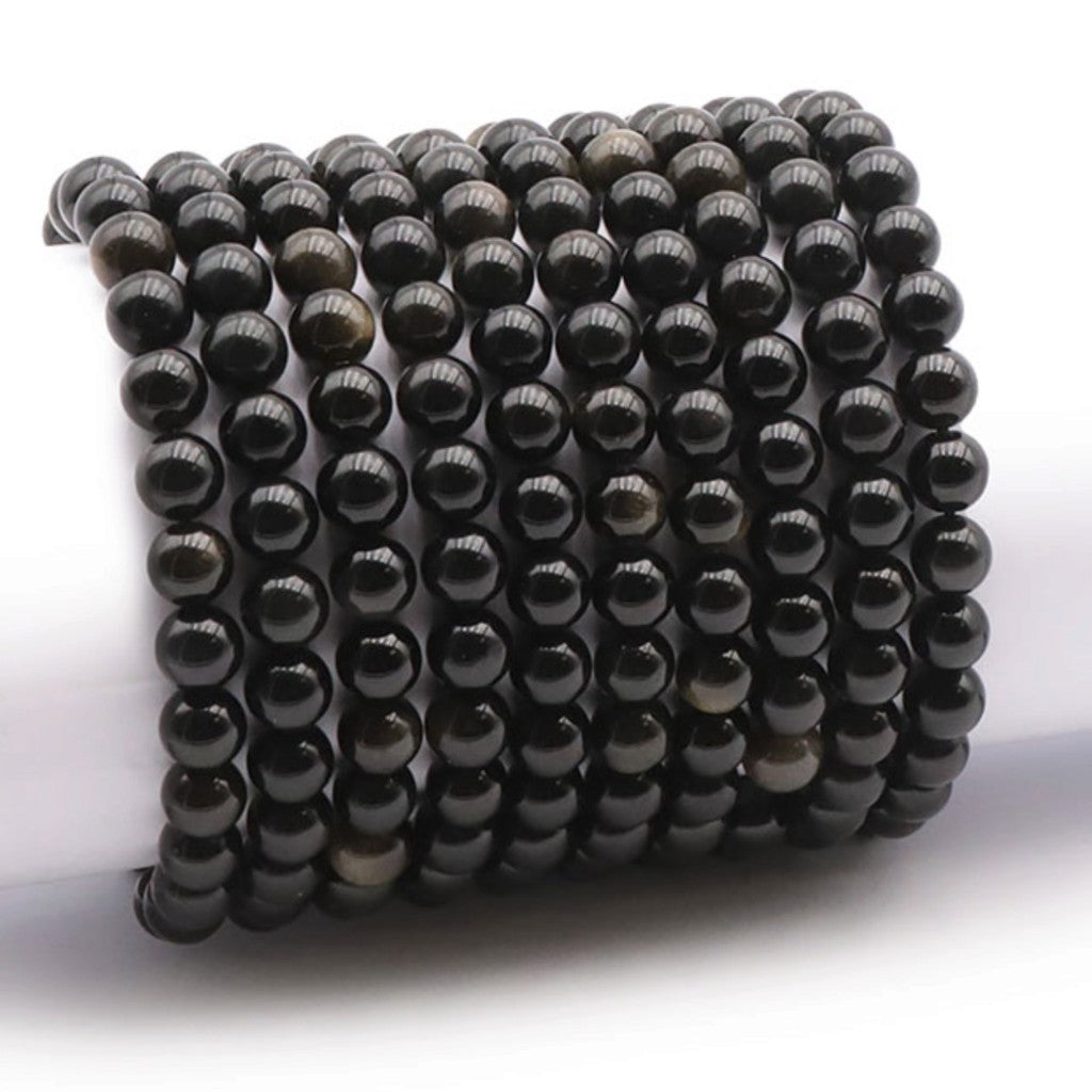 Mexican AA Golden Obsidian Bracelet (7-8mm Balls)