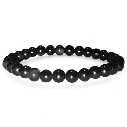 Bracelet obsidienne oeil céleste Mexique A (boules 5-6mm)