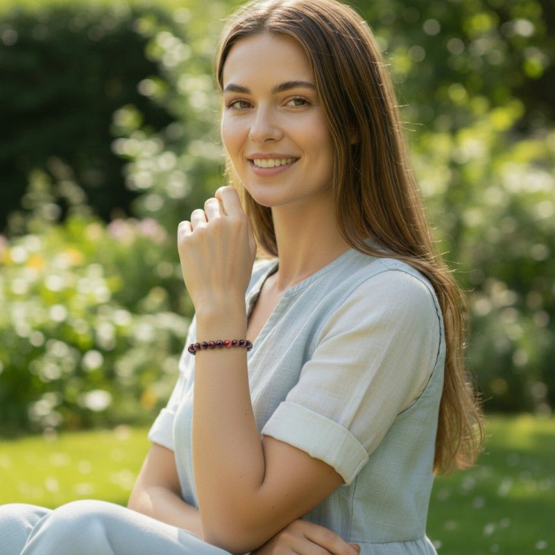 Bracelet oeil de taureau Afrique du Sud AA (boules 7-8mm)
