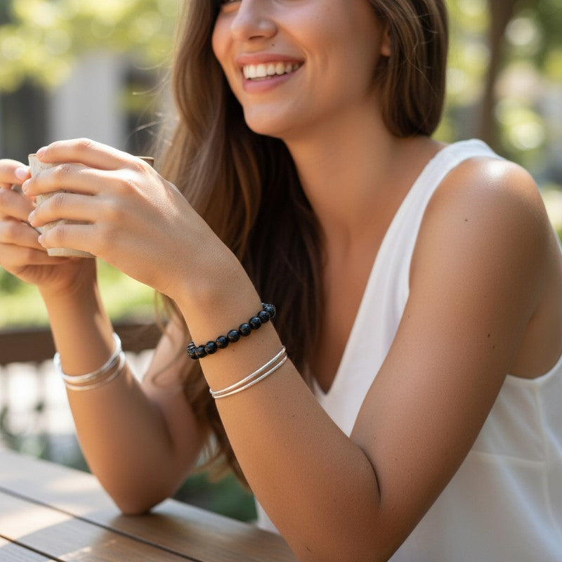 Bracelet shungite Russie A (boules10mm)