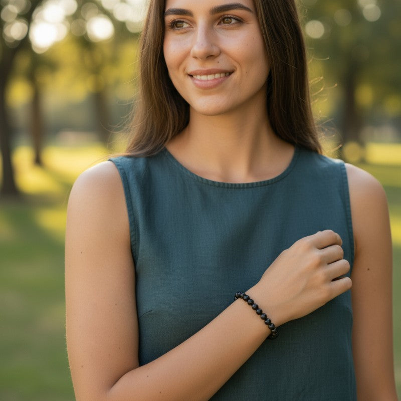 Bracelet shungite Russie A (boules 5-6mm)