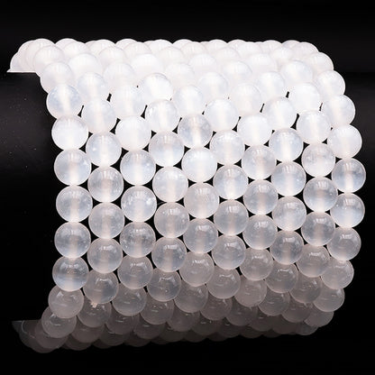 Pulsera Selenita Marruecos AA (bolas 7-8mm) - Talla L