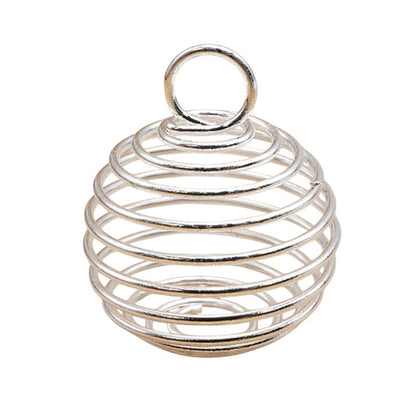 Soporte en espiral de plata para piedras rodadas