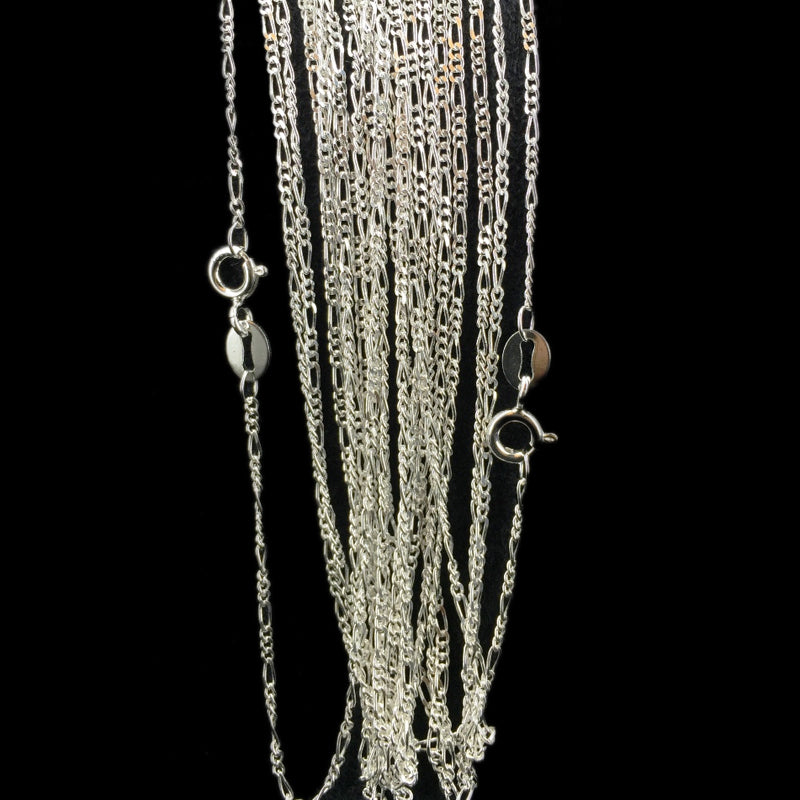 Figaro mesh silver chain 1mm