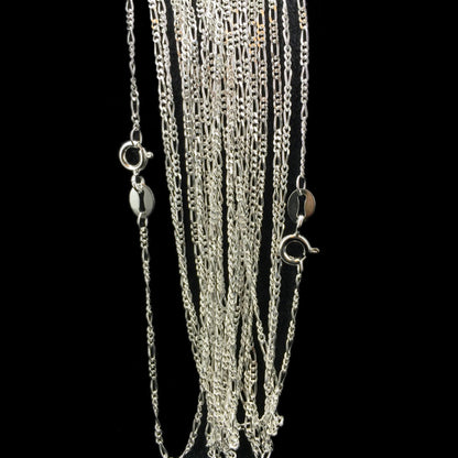 Figaro mesh silver chain 1mm