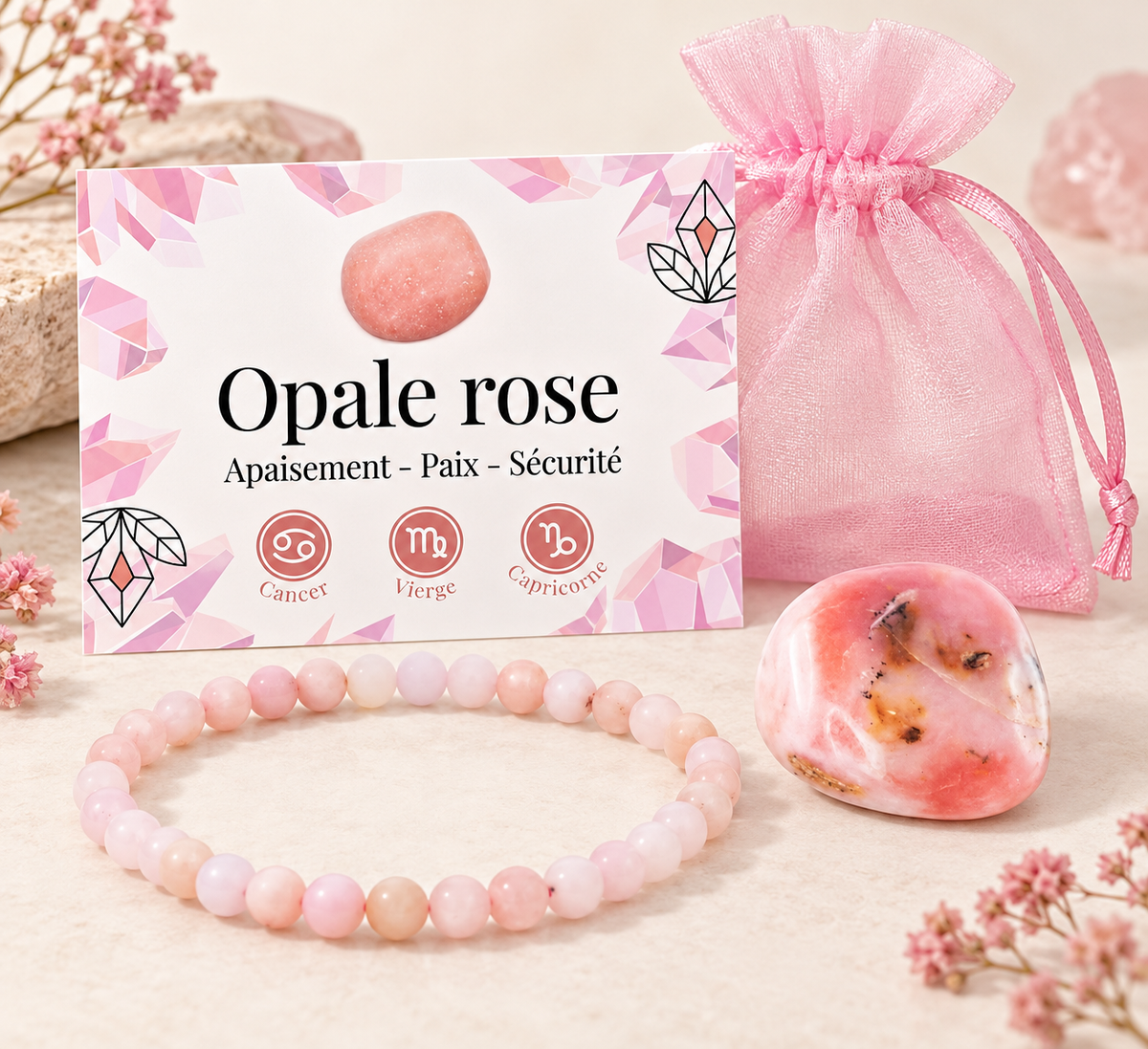 Pack "Murmure rose" Opale rose