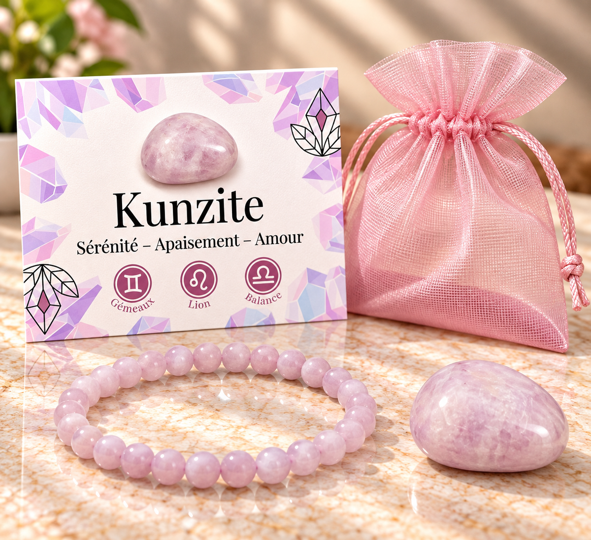 Pack "Tendresse lila" Kunzite